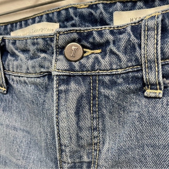 Anthropologie Pilcro and Letterpress Hyphen Jeans Light Wash Raw Hem Size 27 - Picture 5 of 10